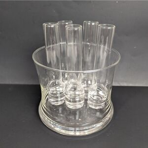 Clear Ridged Glass Tumblers Elegant Dining Drinkware